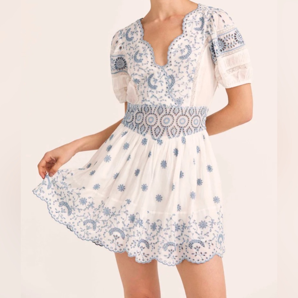 LoveShackFancy Valente Mini Dress